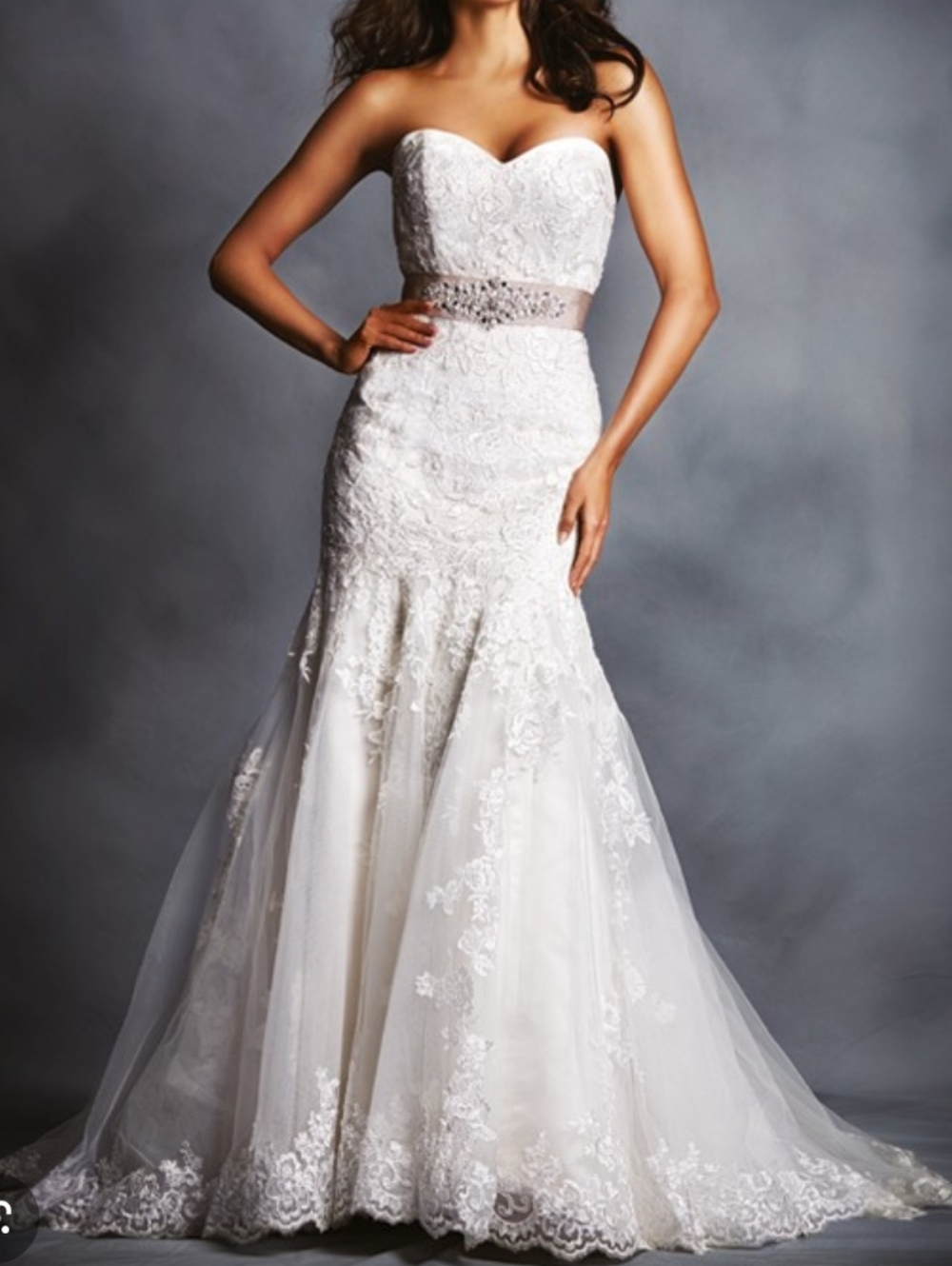 Alfred Angelo Trumpet Lace Wedding Gown